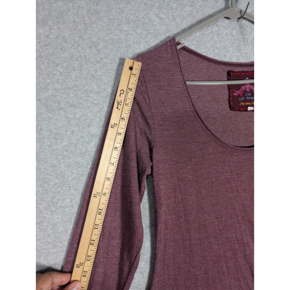 Johnny Was Los Angeles High Low Dress Women Small Mauve Floral Embroidered Artsy - Picture 10 of 12